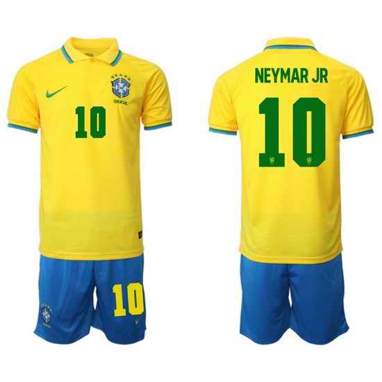 Men FIFA 2022 Brazil Soccer Neymar JR Jersey 066